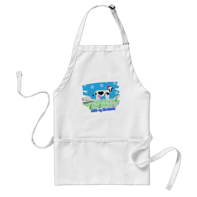 Moo-ey Christmas Standard Apron (Front)