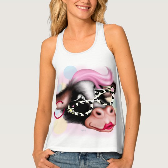 MOO FACE CARTOON AllOver Print Racerback TankTop 2 Tank Top