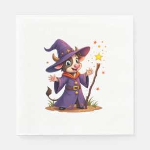 Moo-Gician the Cow Sorcerer Napkin