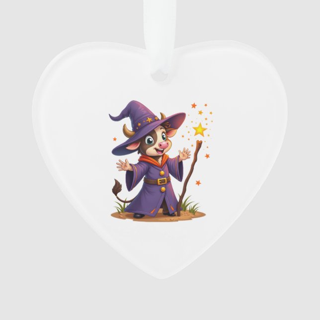 Moo-Gician the Cow Sorcerer Ornament (Front)