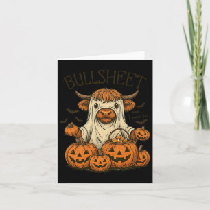 Moo... I Mean Boo Bullsheet Cow Ghost Halloween 1 Card