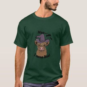 Moo I Mean Boo Witch Cow T-Shirt
