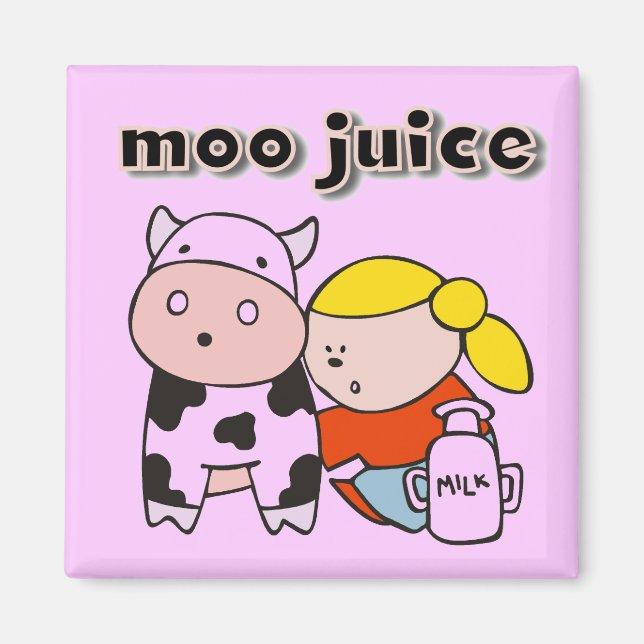 Moo Juice Tshirts and Gifts Magnet (Front)