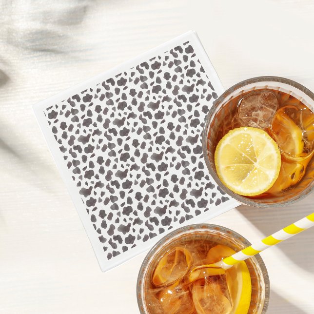 Moo Moo Cow Print Farm Birthday Party Napkin (Creator Uploaded)