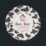 Moo Moo I'm Turning Two Cow 2nd Birthday Party Paper Plate<br><div class="desc">This is a Moo Moo I'm Turning Two Cow 2nd Birthday Party Paper Plates!</div>