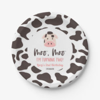 Moo Moo I'm Turning Two Cow 2nd Birthday Party