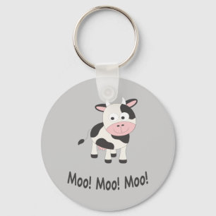 Moo! Moo! Moo! Cute Cow Keychain