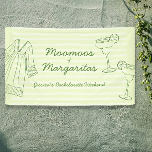 Moo Moos & Margaritas Green Bachelorette Welcome Banner