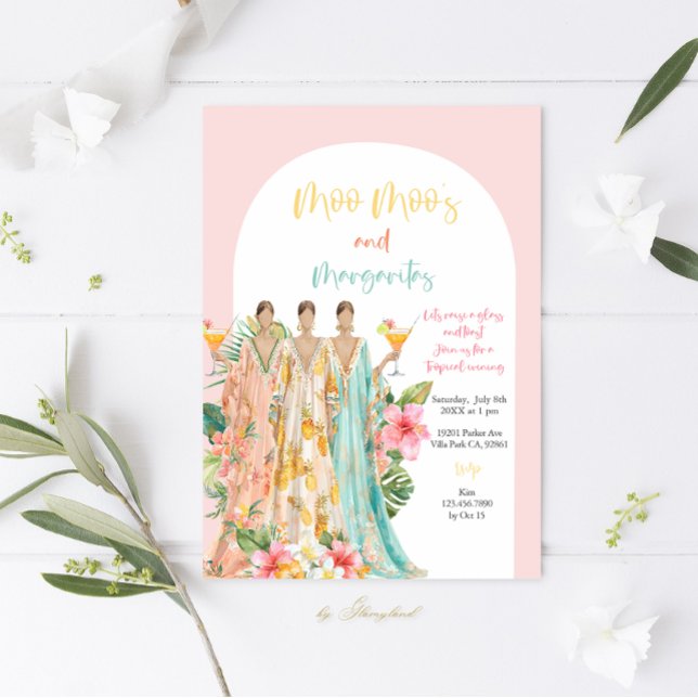 Moo Moo's & Margaritas Tropical Party Invitation (Creator Uploaded)