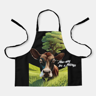 Moo-ning for a Massage Apron