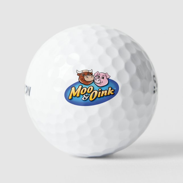 Moo & Oink Golf Balls (Front)