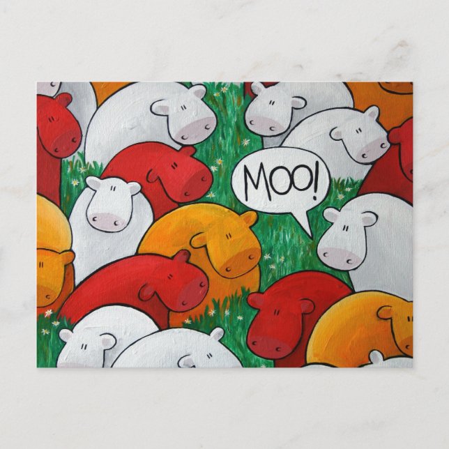'Moo!' Postcards (Front)