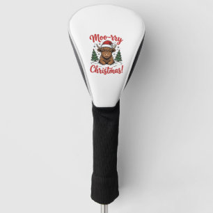 Moo-rry Christmas Highland Cow Vintage Shirt Desig Golf Head Cover