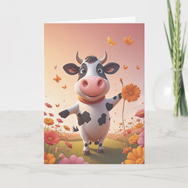 Moo-sical Birthday Celebration Card (Front)