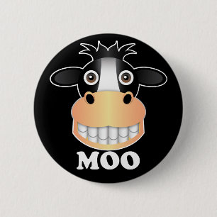 Moo - Standard, 2¼ Inch Round Button 2 Inch Round Button