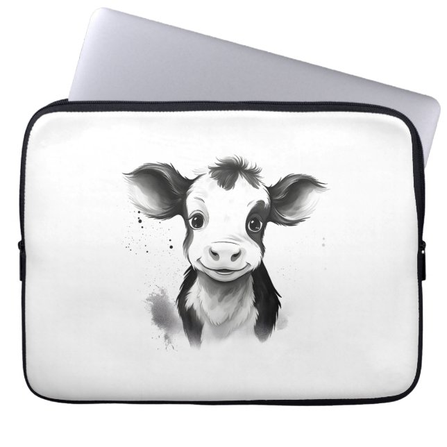 🔌💻 "Moo-Tech" Cow Print Electronics Bag 💻🔌 (Front)
