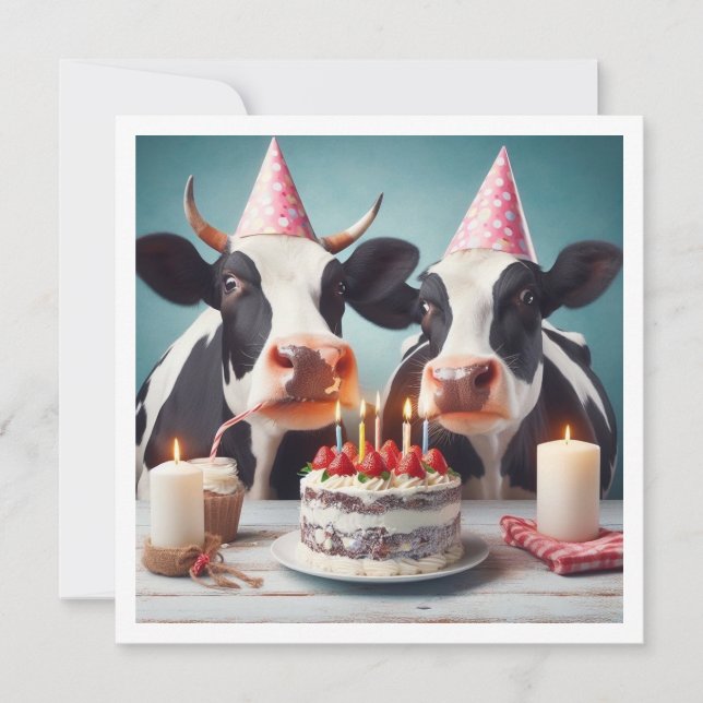 Moo - ve over ! Fête de la vache, invitation d'ann (Devant)