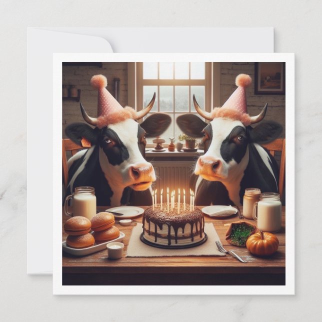 Moo - ve over ! Fête de la vache, invitation d'ann (Devant)