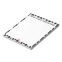 Moo-velous Cow Print Unlined Stationery Notepad