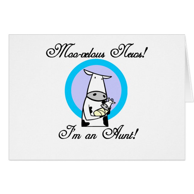 Moo-velous New Aunt Tshirts and Gifts (Front Horizontal)