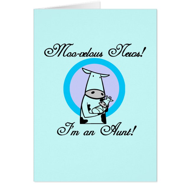 Moo-velous New Aunt Tshirts and Gifts (Front)