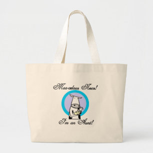 Moo-velous New Aunt Tshirts and Gifts Large Tote Bag