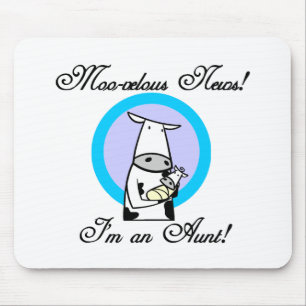 Moo-velous New Aunt Tshirts and Gifts Mouse Pad