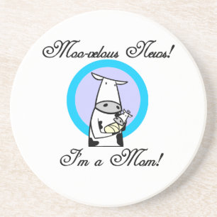 Moo-velous New Mom Gifts Coaster