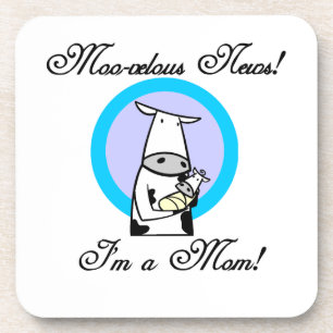 Moo-velous New Mom Gifts Coaster