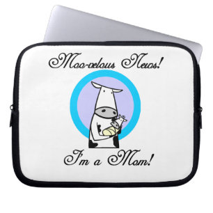Moo-velous New Mom Gifts Laptop Sleeve