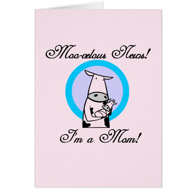 Moo-velous New Mom Tshirts and Gifts (Front)