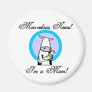 Moo-velous New Mom Tshirts and Gifts Magnet