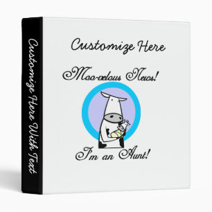 Moo-velous News I'm an Aunt T-shirts and Gifts Binder