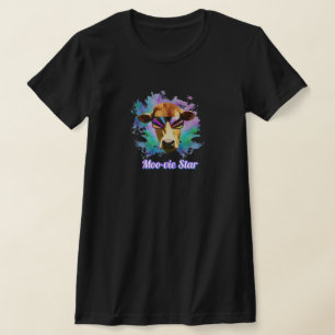 Moo-vie Star Funny Cow Shirt