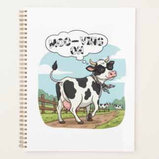 "Moo-ving On" Cow - Funny & Stylish Farm Humor!