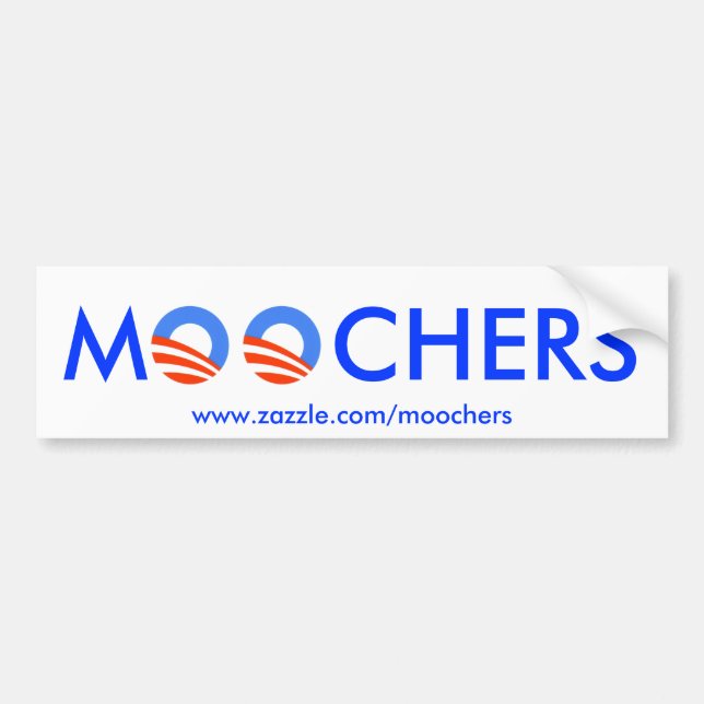 Moochers bumper sticker on white (Front)