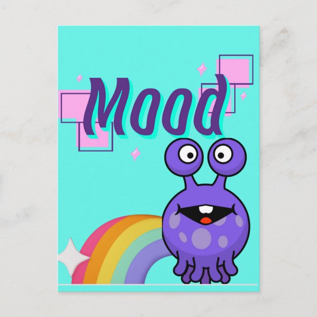 mood , alien rainbow  postcard (Front)