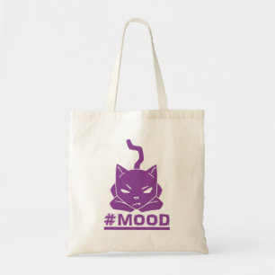 #MOOD Cat Purple Logo Illustration Tote Bag