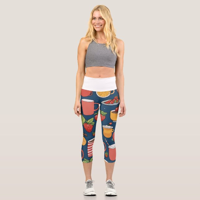Mood Coffee Capri Leggings Gift Ideas (Front)