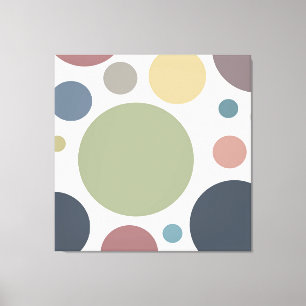 Mood Cool Polka-Dots Canvas Print