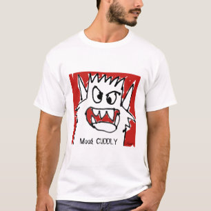 Mood: Cuddly Red Funny Cartoon Monster T-Shirt