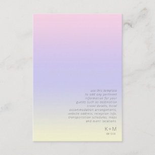 Mood Gradient Wedding Details Pastel Dawn ID741 Enclosure Card