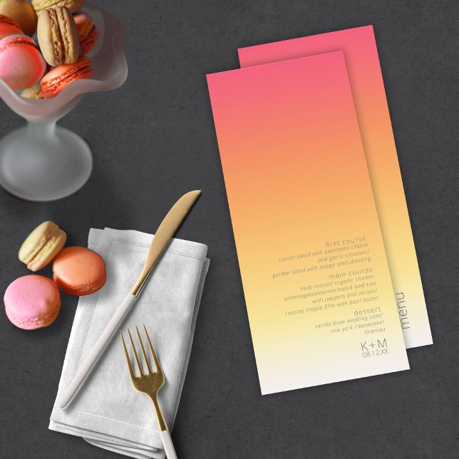 Mood Gradient Wedding Hot Summer ID741 Menu (Creator Uploaded)