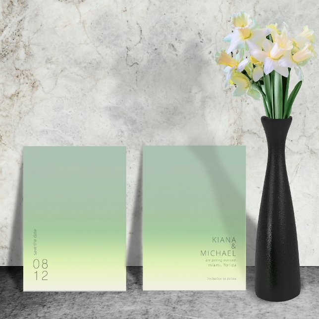 Mood Gradient Wedding Spring Meadow ID741 Save The Date (Creator Uploaded)