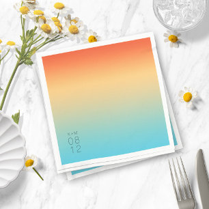 Mood Gradient Wedding Tropical Sky ID741 Napkin