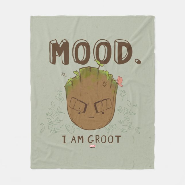 Mood. I Am Groot Fleece Blanket (Front)