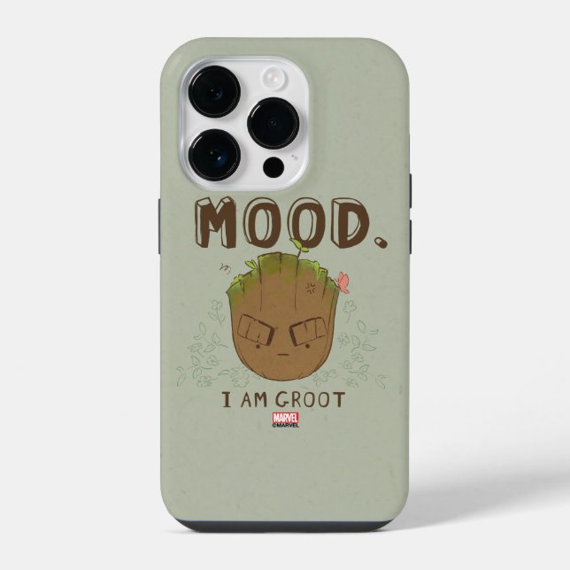 Mood. I Am Groot iPhone Case (Back)