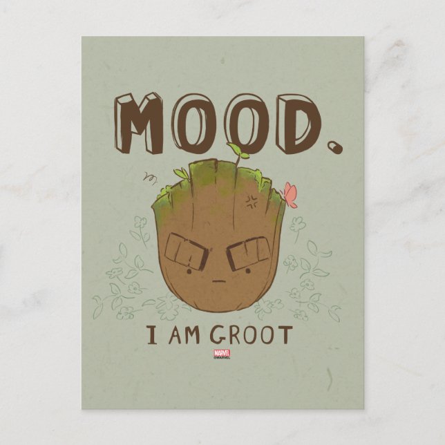 Mood. I Am Groot Postcard (Front)