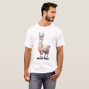 Mood: NOPE – Funny Sassy Llama T-Shirt