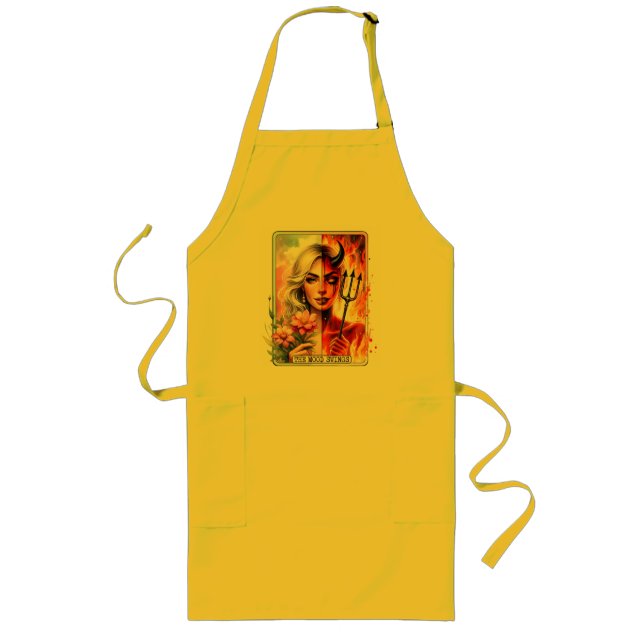 Mood Swings, Fun, tarot, menopause, mood, humor  Long Apron (Front)